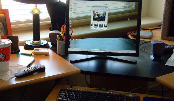 Foto di un computer desktop
