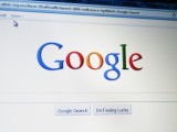 Foto che mostra la pagina iniziale di Google Search