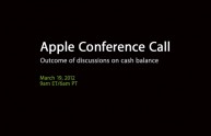 Apple Conference Call