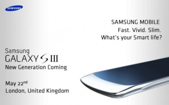 Samsung Galaxy S III: arrivo previsto il 22 Maggio