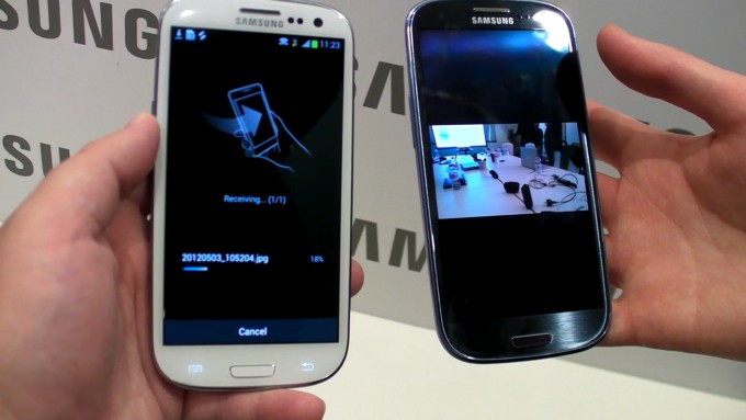 Galaxy S III funzione S Beam
