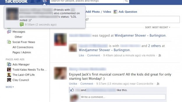 Facebook-popup