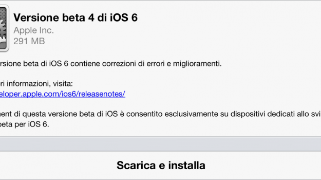 IOS 6 Beta 4