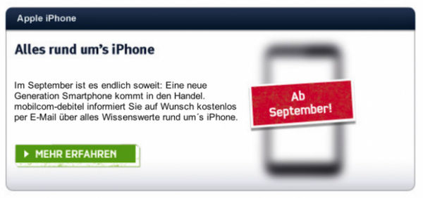 iPhone 5 carrier tedesco