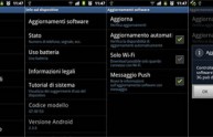 screen aggiornamento Android