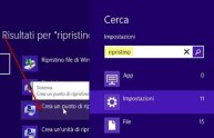 Come creare un punto di ripristino in Windows 8