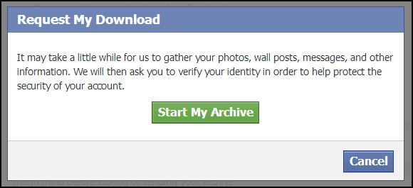 Facebook-Request-Archive-Download