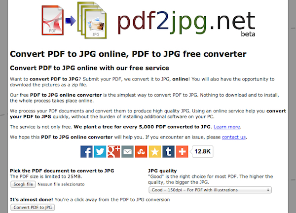Come trasformare un file PDF in JPG 