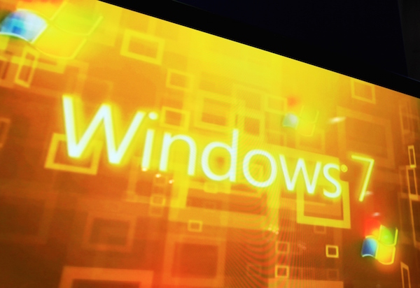 Foto che mostra il logo di Windows 7