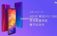 Redmi Note 7 Pro, presentazione fissata in Cina per la prossima settimana